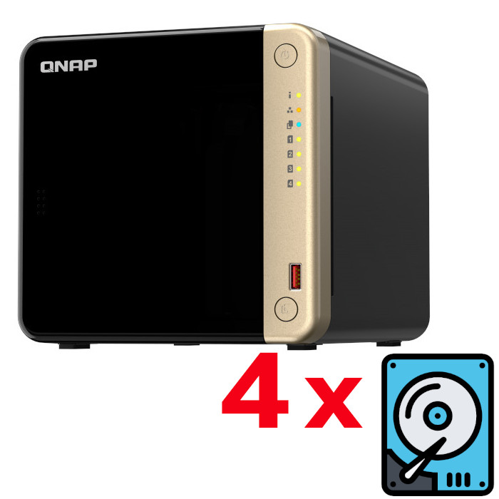 QNAP - TS-464-8G-64TB -   